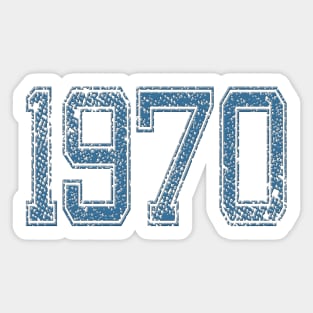 1970 Vintage Year Design Clothing Sticker